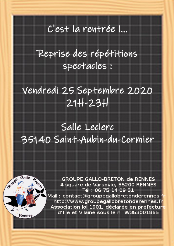 Reprise des activités